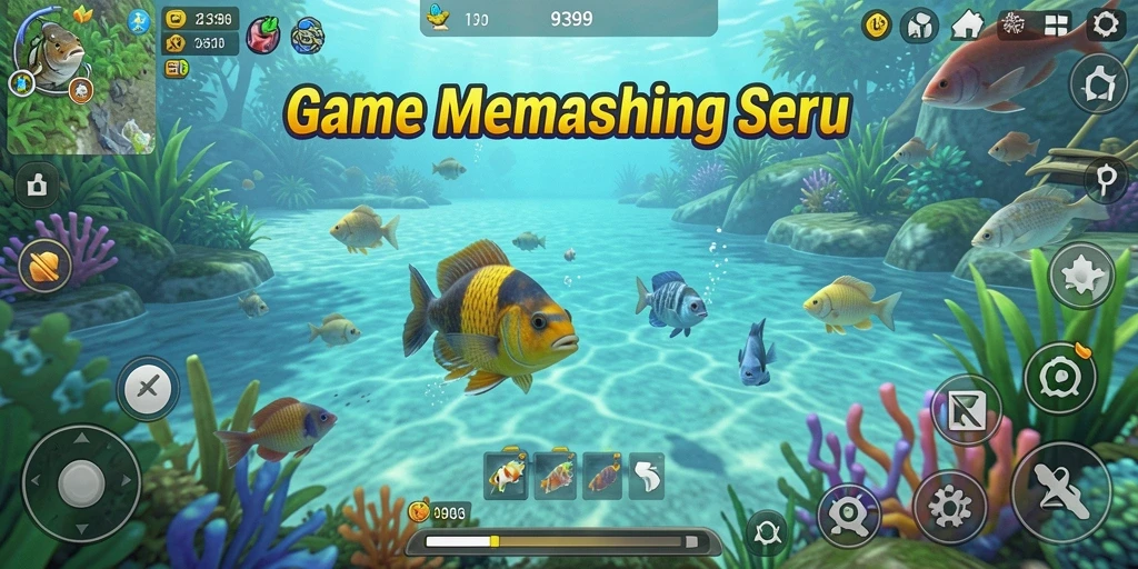 Gameplay seru menangkap ikan di 9399.