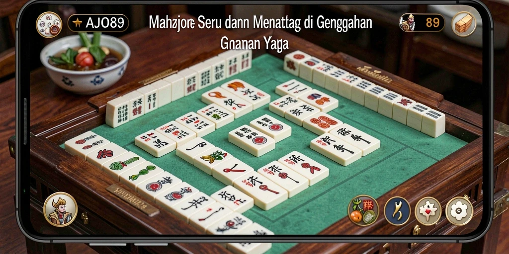 Screenshot AJO89 menunjukkan pengalaman bermain Mahjong yang seru dan menantang.