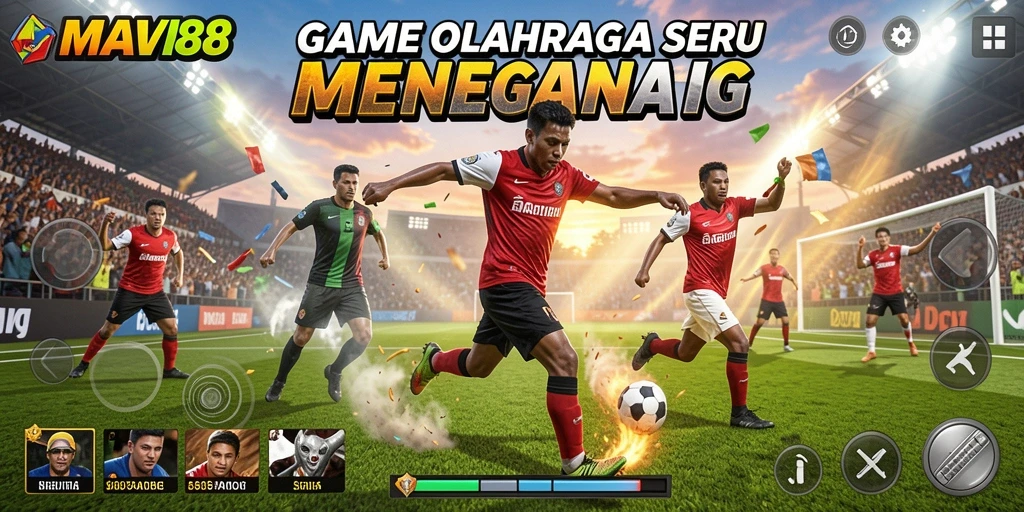 Screenshot AMAVI88 menampilkan aksi seru saat bermain olahraga.