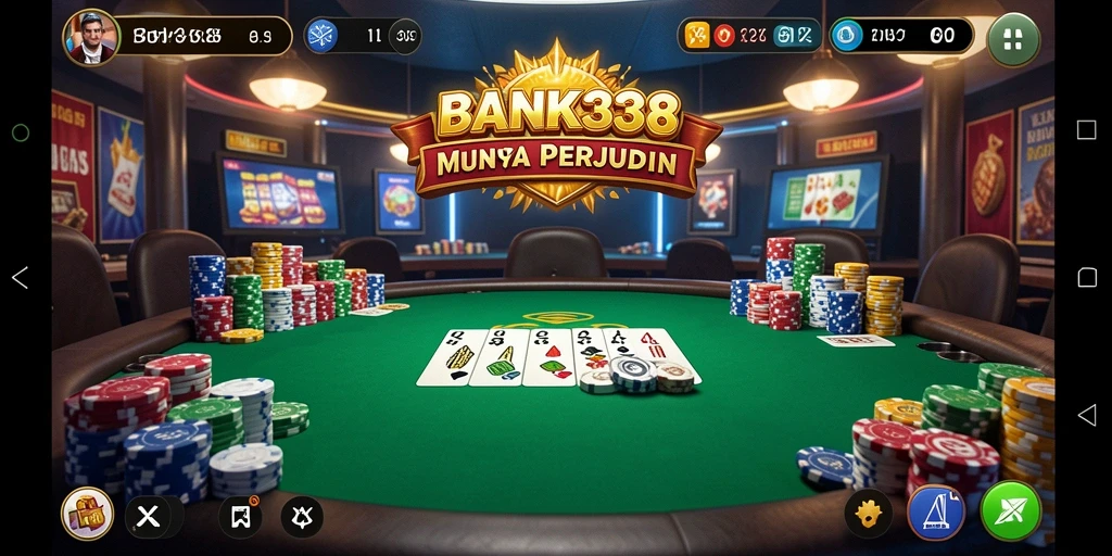 Tampilan gameplay simulasi dalam BANK338 yang menarik dan interaktif.