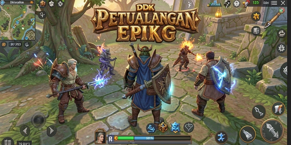Tangkapan layar utama DKK yang menampilkan aksi epik dalam gameplay MMORPG.