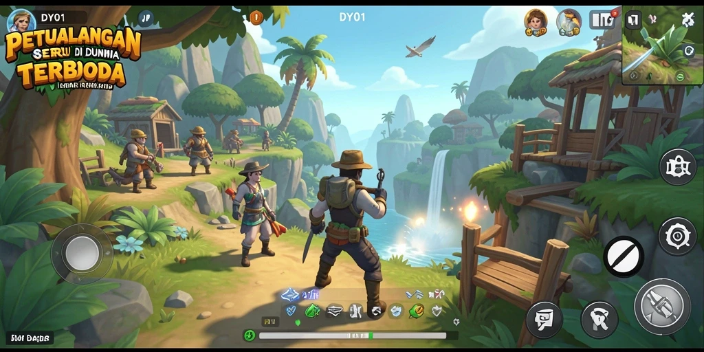 Gameplay dinamis dalam dunia terbuka yang menakjubkan.