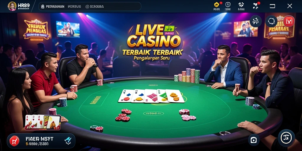 Tampilan gameplay Live Casino yang mendebarkan di HR89.