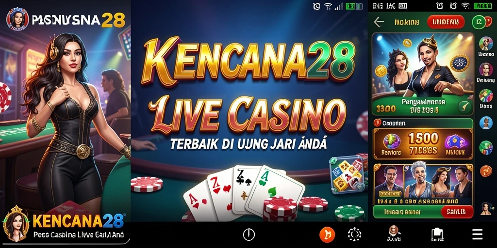 Tampilan gameplay KENCANA28 yang mendebarkan di kasino langsung.
