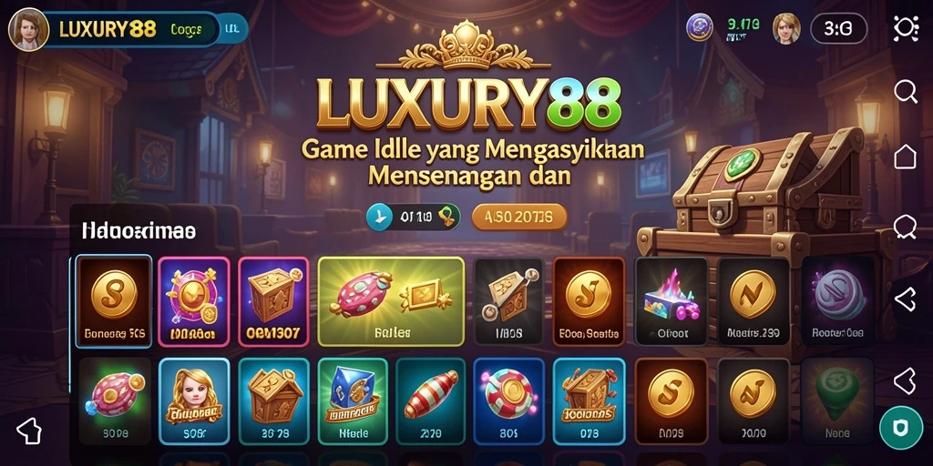 Tampilan gameplay <strong>LUXURY88</strong> yang menarik dan penuh warna.