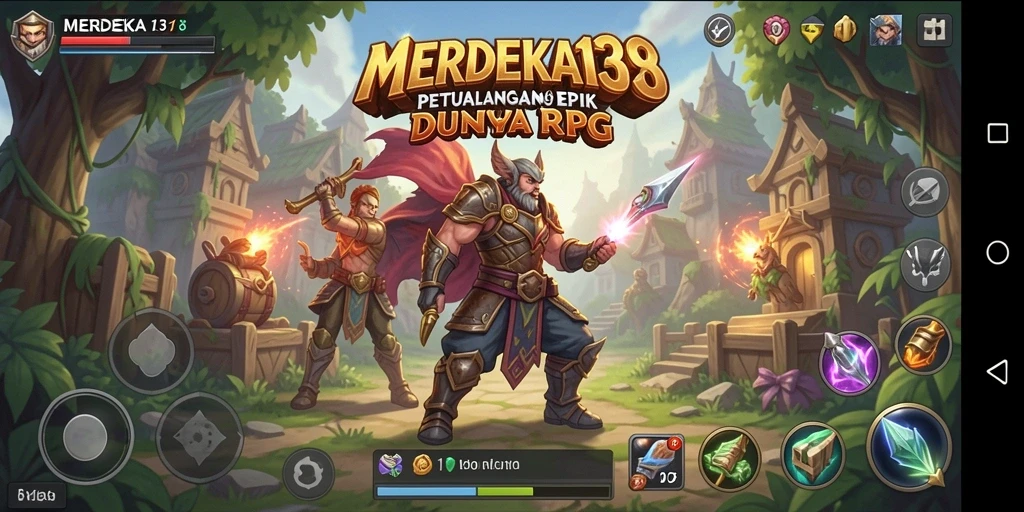 Screenshot gameplay MERDEKA138 menampilkan visual RPG yang menarik.
