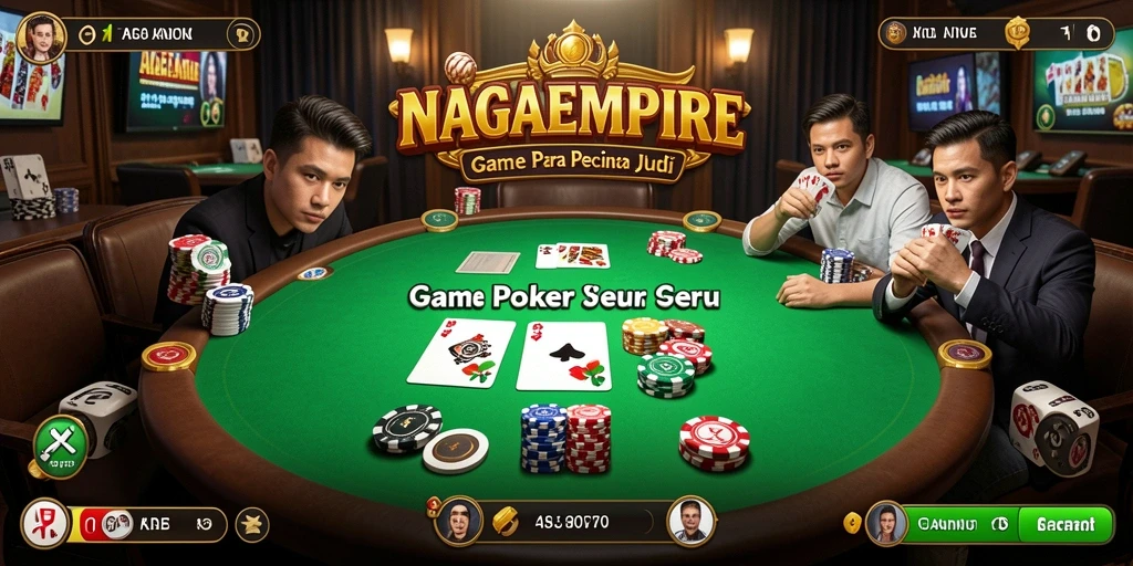 Tampilan gameplay Poker yang menarik dan mendebarkan