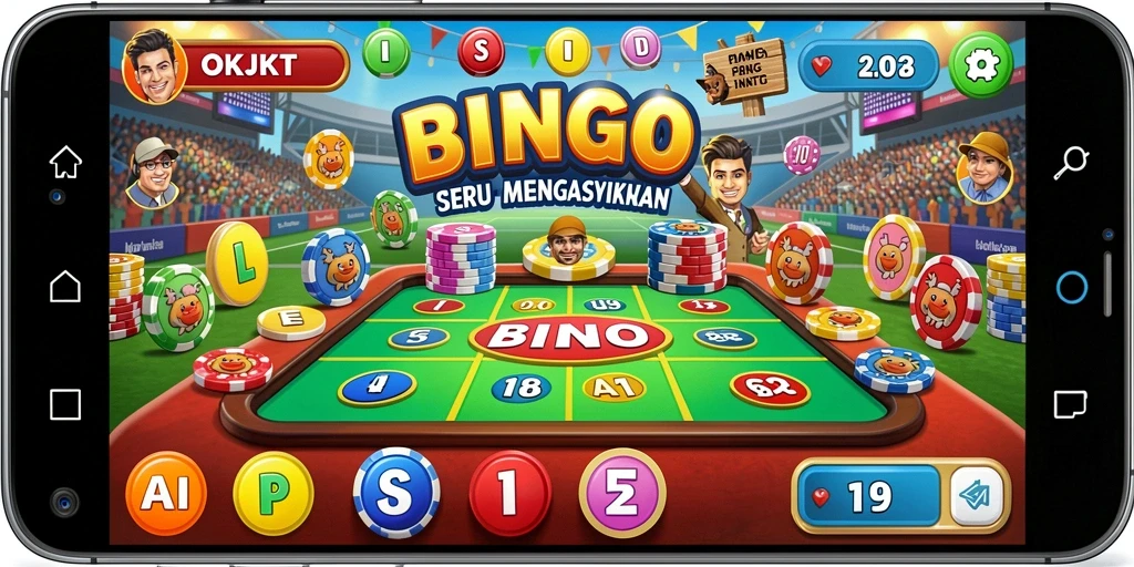 Screenshot gameplay OKJKT menampilkan suasana Bingo yang seru.