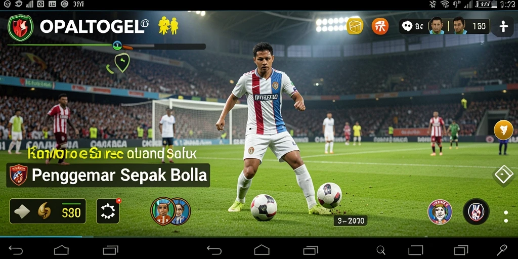 Screenshot menunjukkan aksi seru dan dinamis dalam permainan Football.