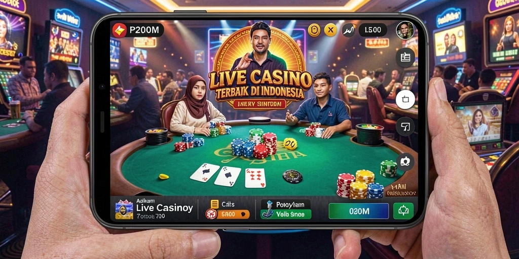 Gameplay Live Casino P200M dengan dealer profesional dan permainan menarik.