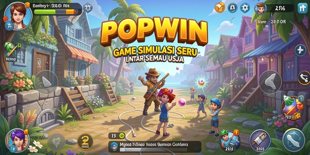 Screenshot utama menunjukkan gameplay menarik dalam game simulasi.
