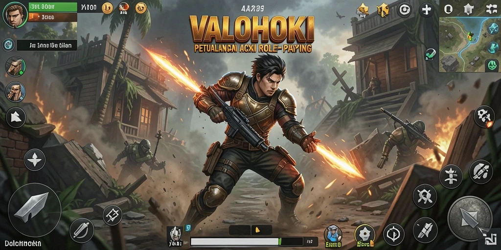 Tangkapan layar menunjukkan aksi intens dalam permainan ARPG.
