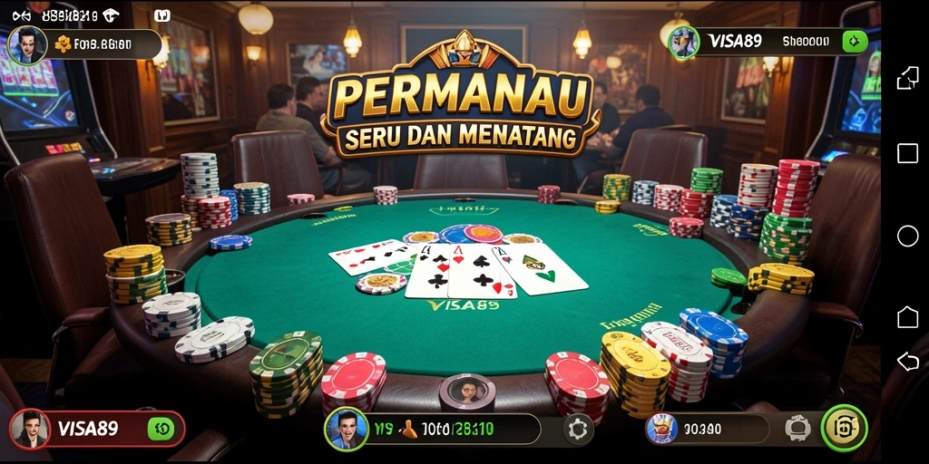 Tampilan screenshot permainan poker yang seru di VISA89.
