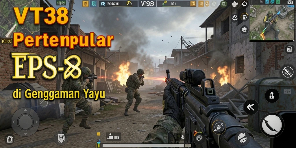 Screenshot menunjukkan aksi pertempuran yang mendebarkan di VT38.