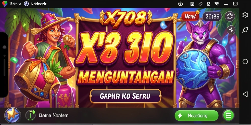 Tampilan gameplay seru dengan berbagai tema slot yang menarik.